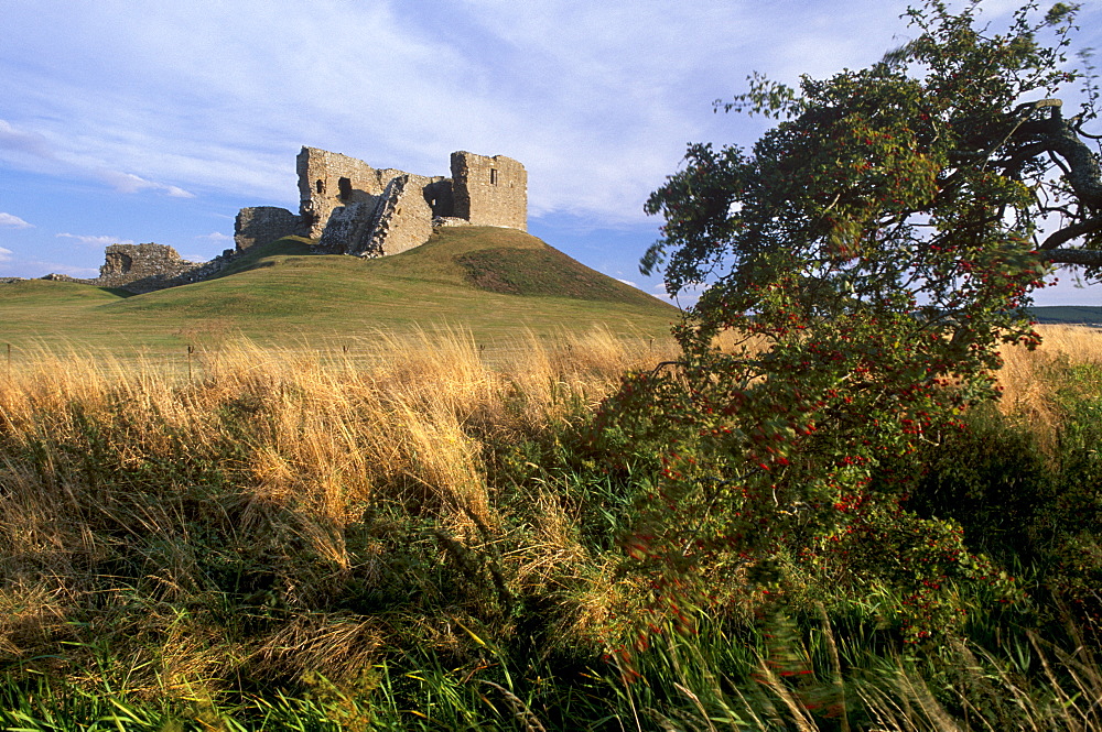 Duffus Castle, one of the finest examples of a motte castle in Scotland dating from around 1150, original seat of the Moray family, near Elgin, Morayshire, Scotland, United Kingdom, Europe