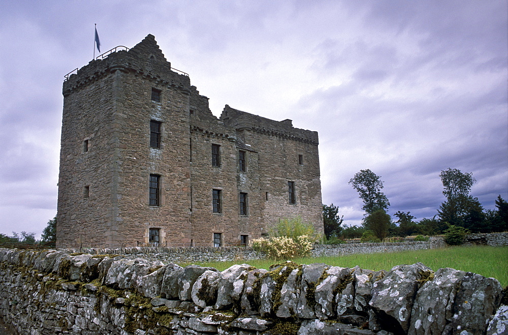 Huntingtower Castle dating from the 15th century, castle of the Ruthven family, confiscated by James VI for treason, near Perth, Perth and Kinross, Scotland, United Kingdom, Europe.