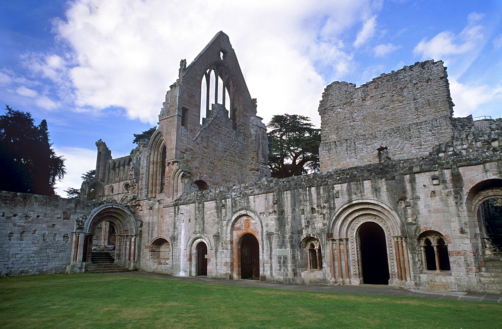 Dryburgh Abbey, founded in the 12th century, near Kelso, Scottish Borders, Scotland, United Kingdom, Europe