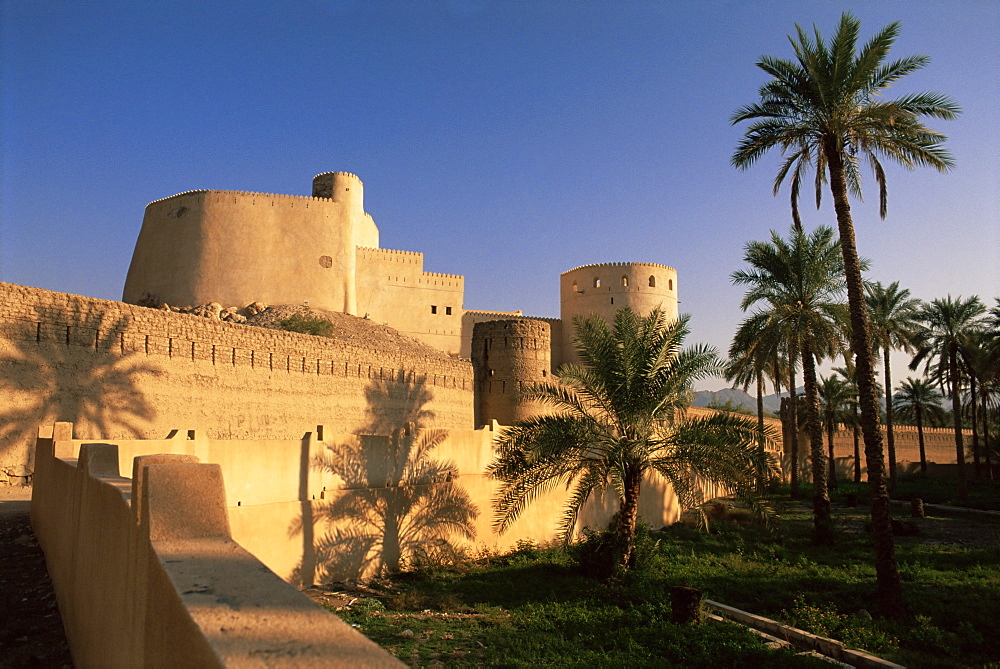 Rustaq fort, built in 1650, Batinah region, Oman, Middle East