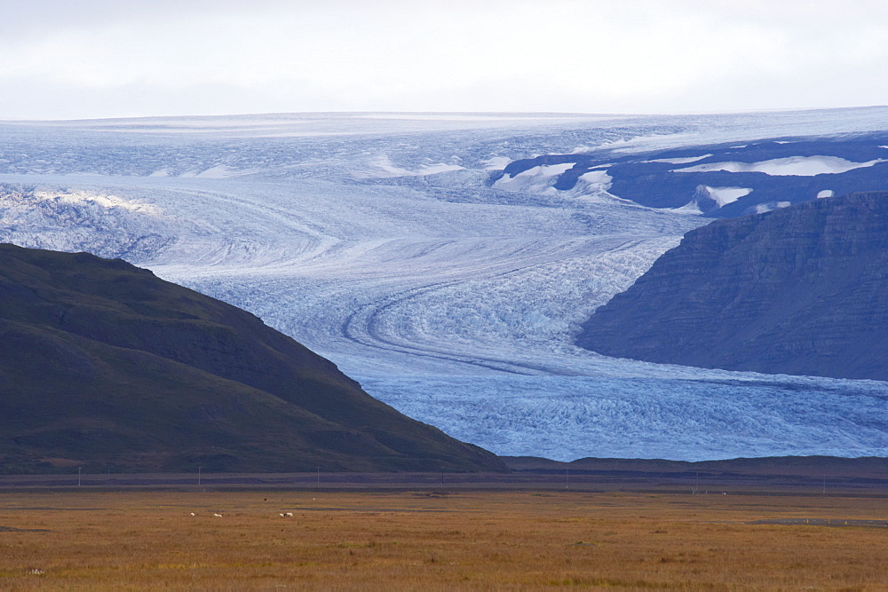 Hoffelsjokull glacier, north of Hofn, East Fjords region (Austurland), Iceland, Polar Regions