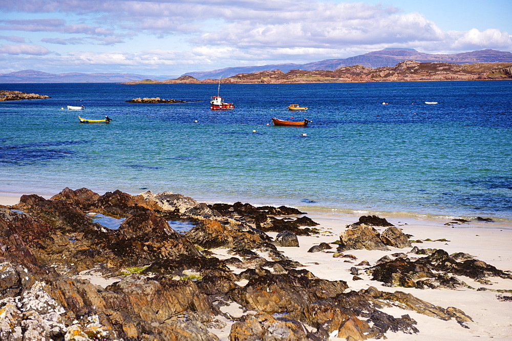 Small boats, Isle of Iona, Inner Hebrides, Scotland, United Kingdom, Europe