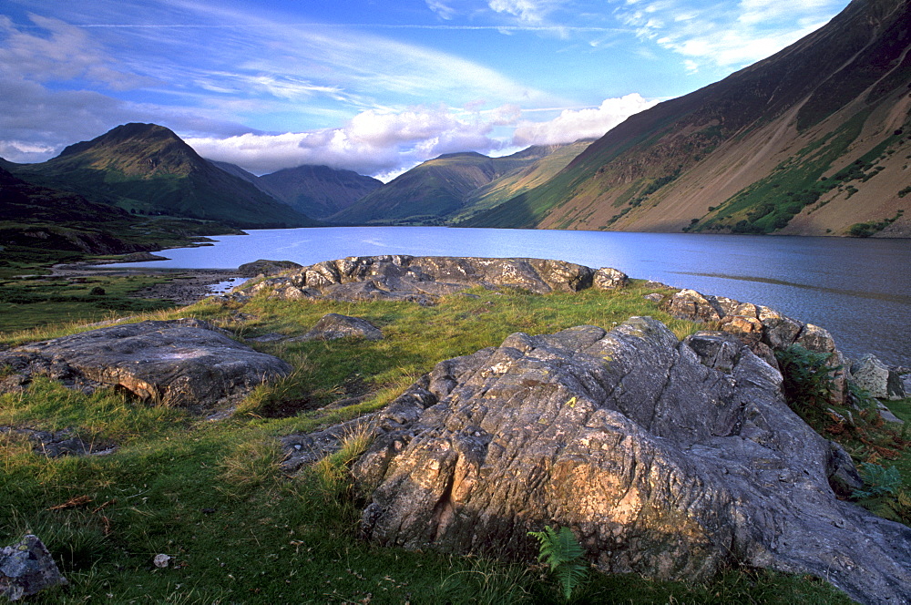 Wast Water and The Screes on right, Lake District National Park, Cumbria, England, United Kingdom, Europe