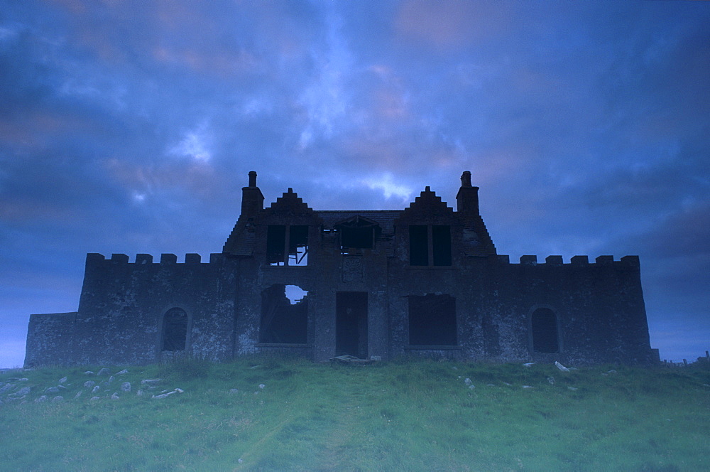 A house reputed to be haunted, by local tradition, Yell, Shetland Islands, Scotland, United Kingdom, Europe