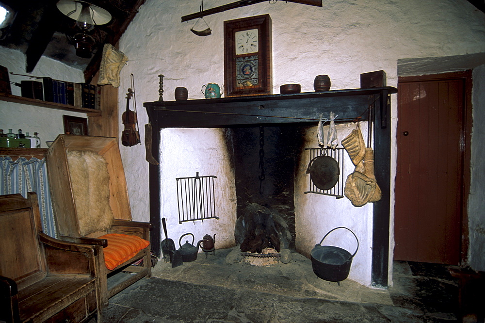 Crofthouse of the 1870s, Crofthouse Museum at Boddam, South Mainland, Shetland Islands, Scotland, United Kingdom, Europe