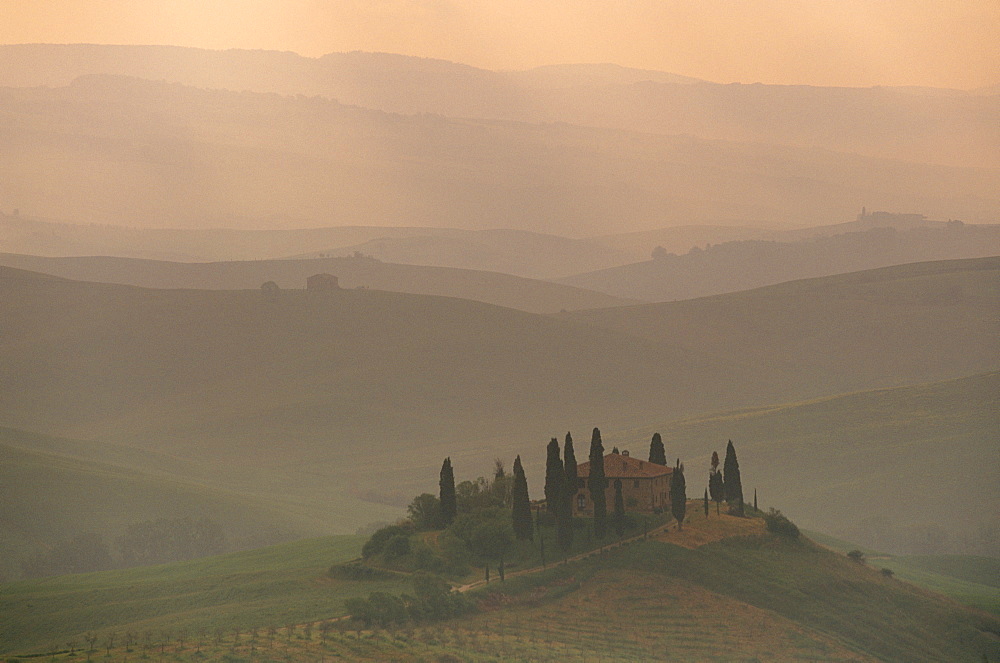 Landscape near San Quirico d'Orcia, Tuscany, Italy, Europe