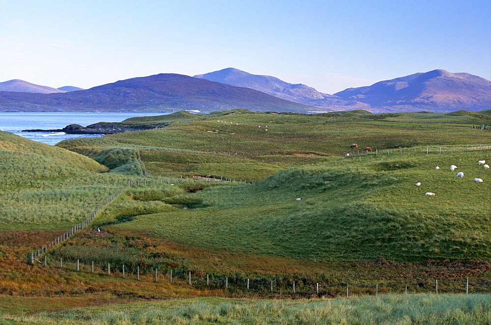 Dunes and machair, South Harris, Outer Hebrides, Scotland, United Kingdom, Europe