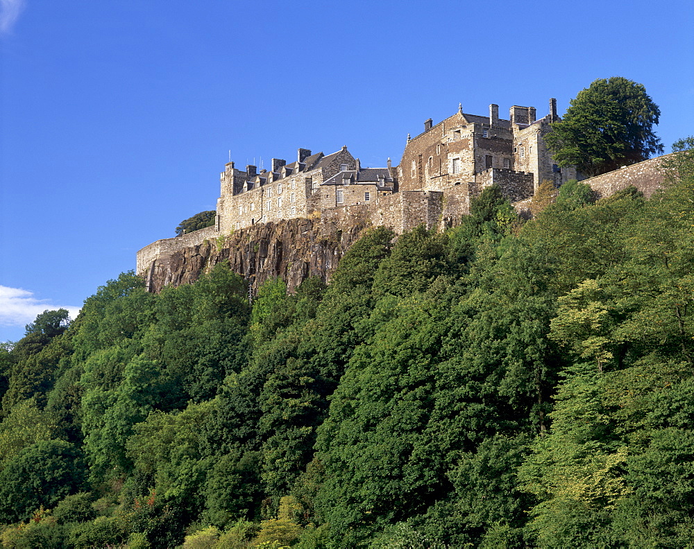 Stirling Castle, atop Castle Hill, from the southwest, Stirling, Scotland, United Kingdom, Europe