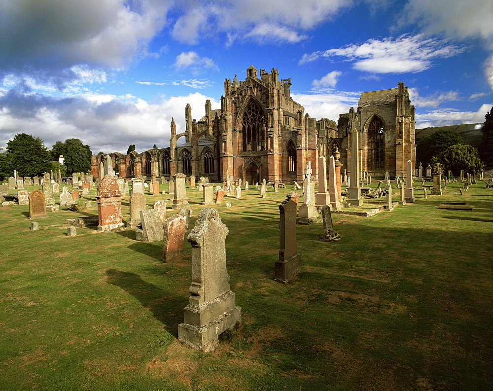 Melrose Abbey, Melrose, Borders, Scotland, United Kingdom, Europe