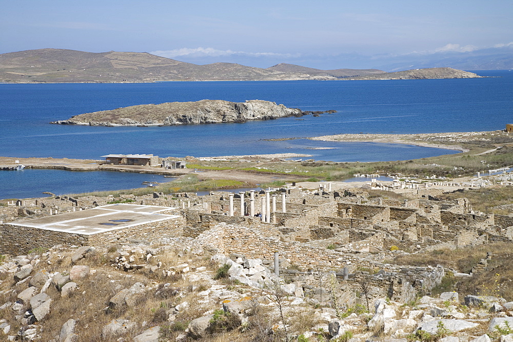 Archaeological site, island of Delos, UNESCO World Heritage Site, Cyclades, Greek Islands, Greece, Europe