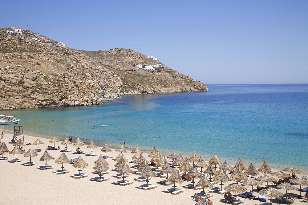 Super Paradise Beach, Mykonos, Cyclades, Greek Islands, Greece, Europe