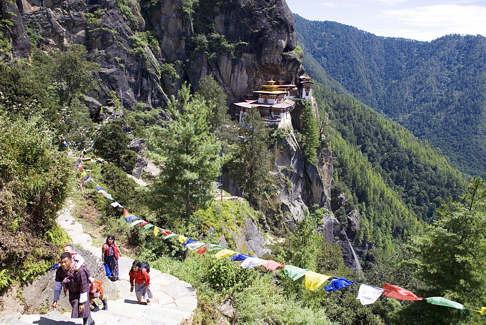 Taktshang Goemba (Tiger's nest) Monastery, Paro, Bhutan, Asia