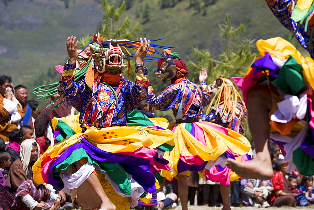 Buddhist festival (Tsechu), Haa Valley, Bhutan, Asia