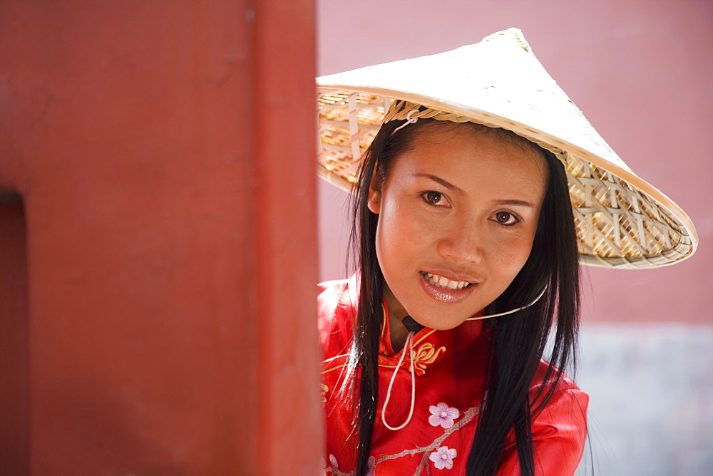 Asian woman (Chinese-Thai), The Forbidden City, Beijing, China, Asia