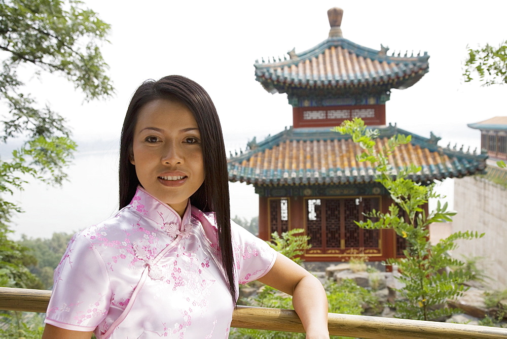 Asian woman (Chinese-Thai), The Summer Palace, Beijing, China, Asia