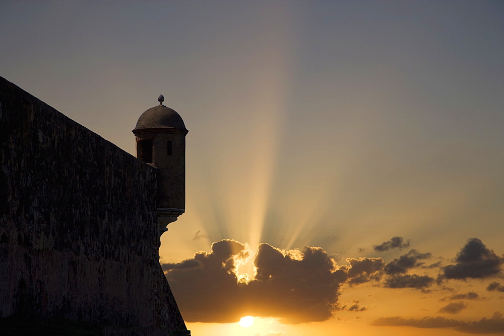 Fort San Felipe at sunset, Puerto Plata, Dominican Republic, West Indies, Caribbean, Central America