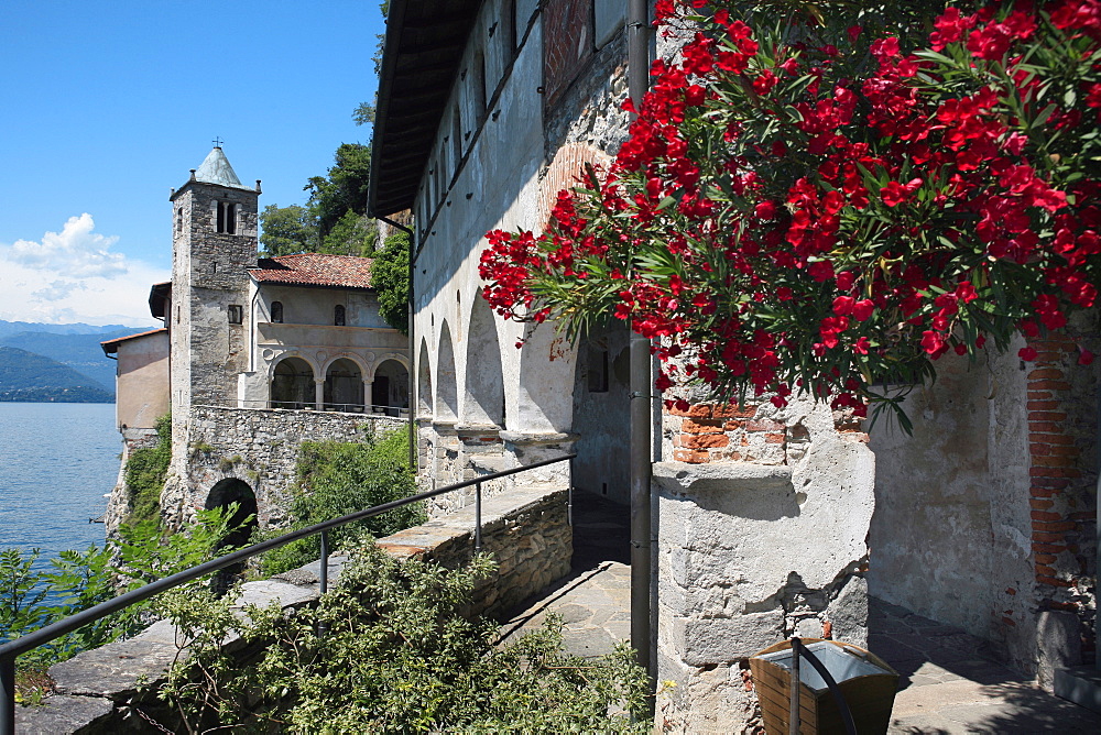 Santa Caterina del Sasso Monastery, Lake Maggiore, Lombardy, Italy, Europe