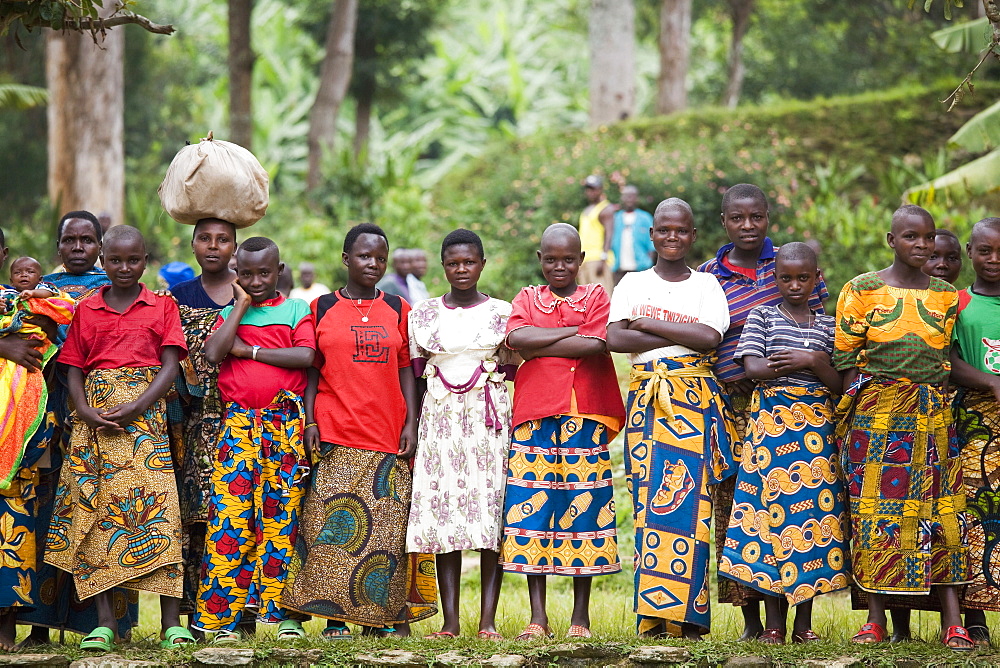 Group of women, Village of Masango, Cibitoke Province, Burundi, Africa