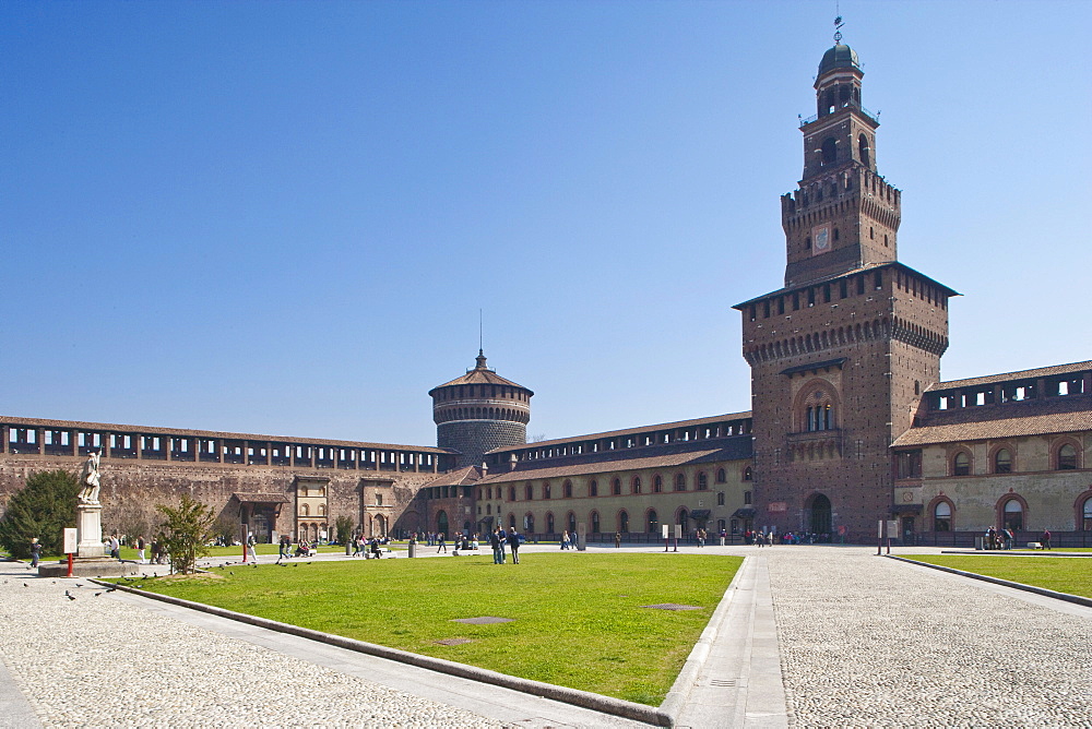 Sforza's Castle, Milan, Lombardy, Italy, Europe