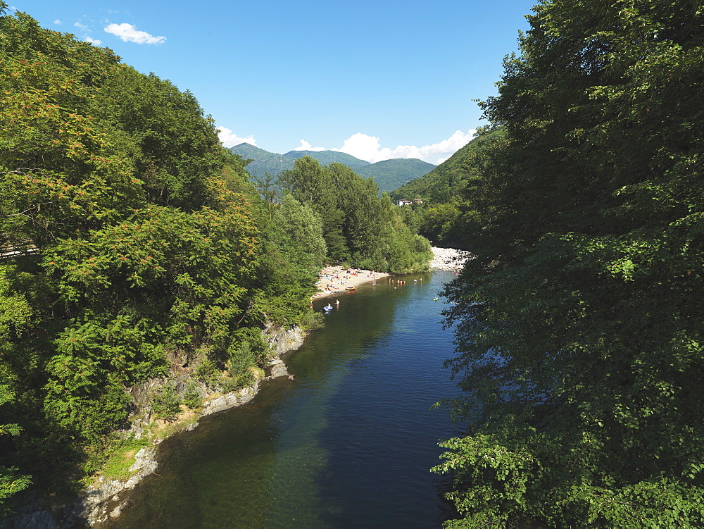 The Cannobino River, Cannobio, Lake Maggiore, Italian Lakes, Piedmont, Italy, Europe