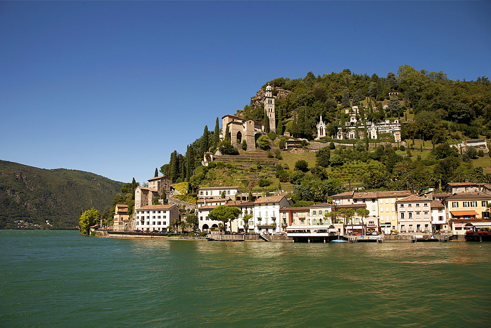 Morcote, Lake Lugano, Canton Tessin, Switzerland, Europe