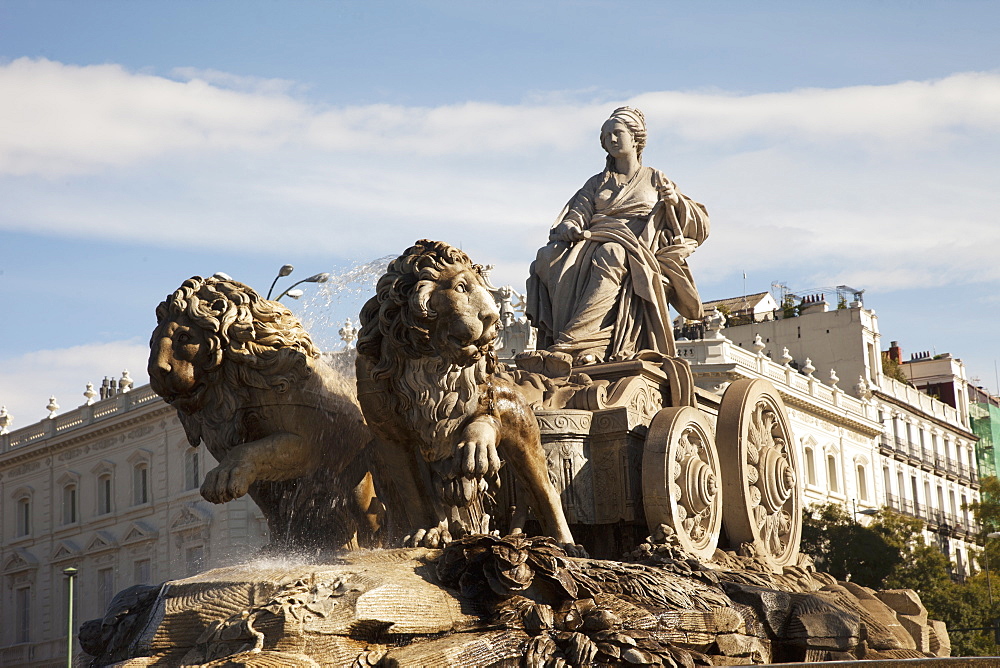 Plaza de Cibeles with Fuente de Cibele, Madrid, Spain, Europe