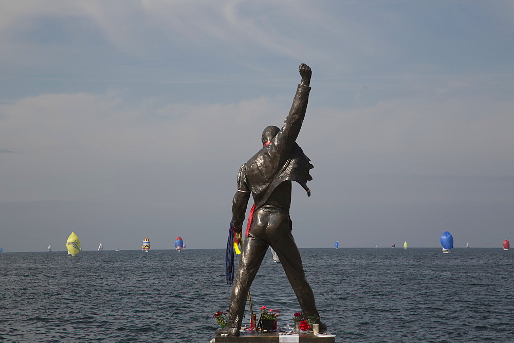 Statue of Freddy Mercury, Montreux, Canton Vaud, Switzerland, Europe