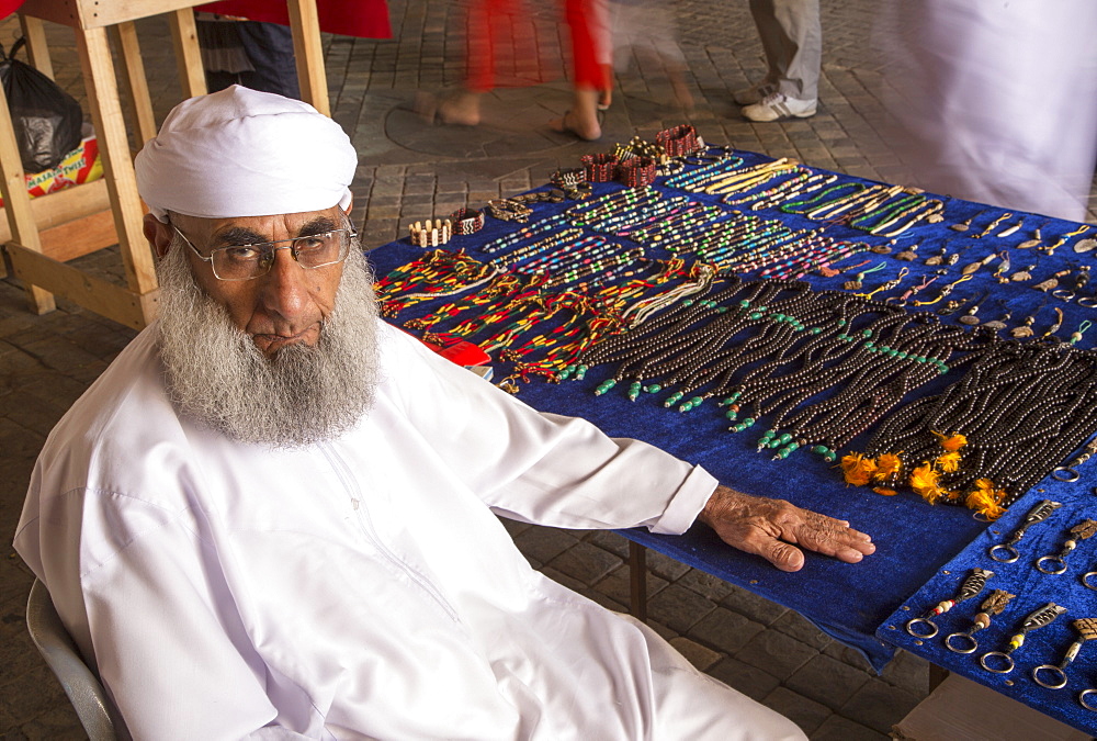 Merchant in Muscat's Souk, Muscat, Oman, Middle East