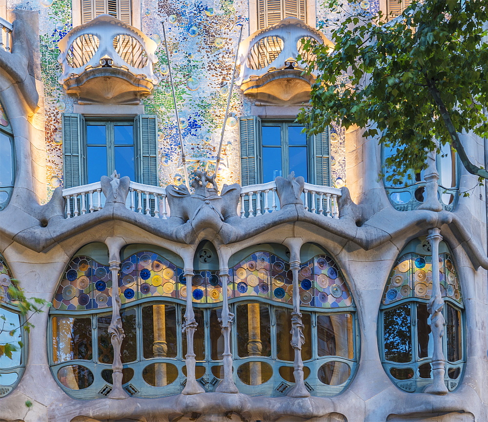 Casa Batllo, UNESCO World Heritage Site, Barcelona, Catalonia, Spain, Europe