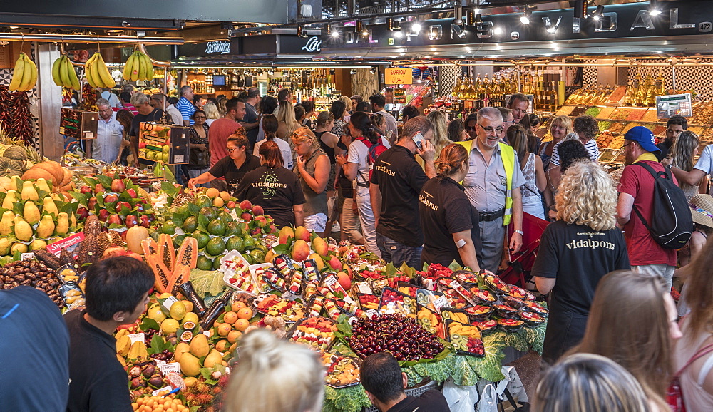 Market La Boqueria, Barcelona, Catalonia, Spain, Europe