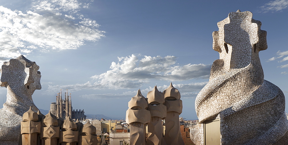 Casa Mila, UNESCO World Heritage Site, Barcelona, Catalonia, Spain, Europe