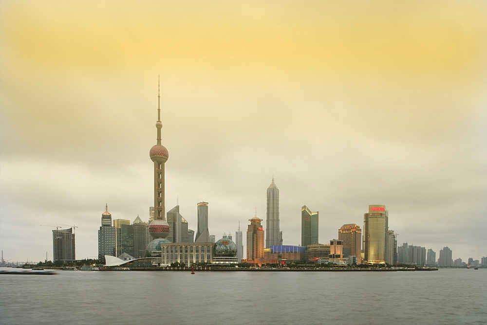 Pudong district and the Oriental Pearl Tower, Shanghai, China, Asia