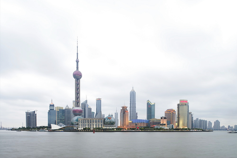 Pudong district and the Oriental Pearl Tower, Shanghai, China, Asia