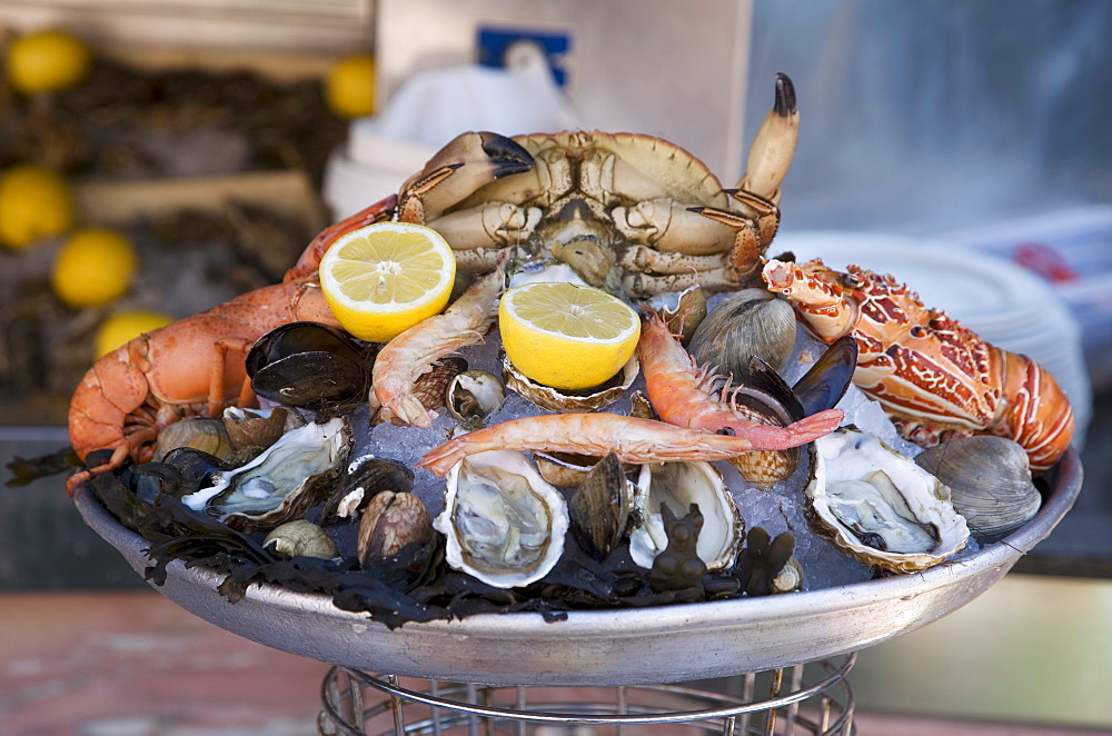 Seafood, Nice, Alpes Maritimes, Provence, Cote d'Azur, French Riviera, France, Europe