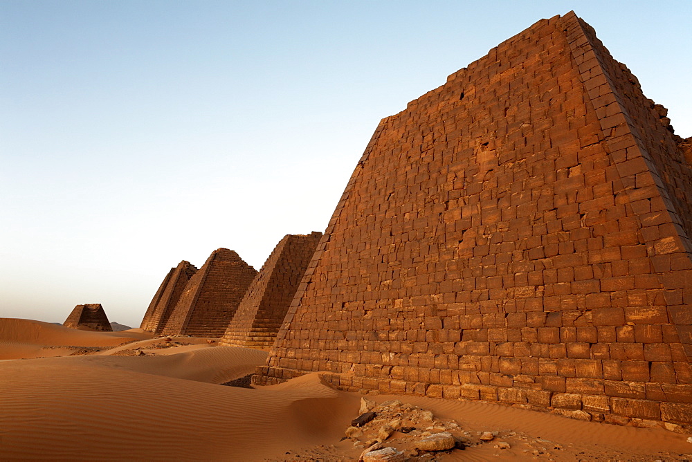 The pyramids of Meroe, Sudan's most popular tourist attraction, Bagrawiyah, Sudan, Africa