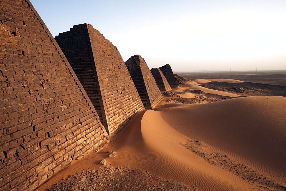 The pyramids of Meroe, Sudan's most popular tourist attraction, Bagrawiyah, Sudan, Africa