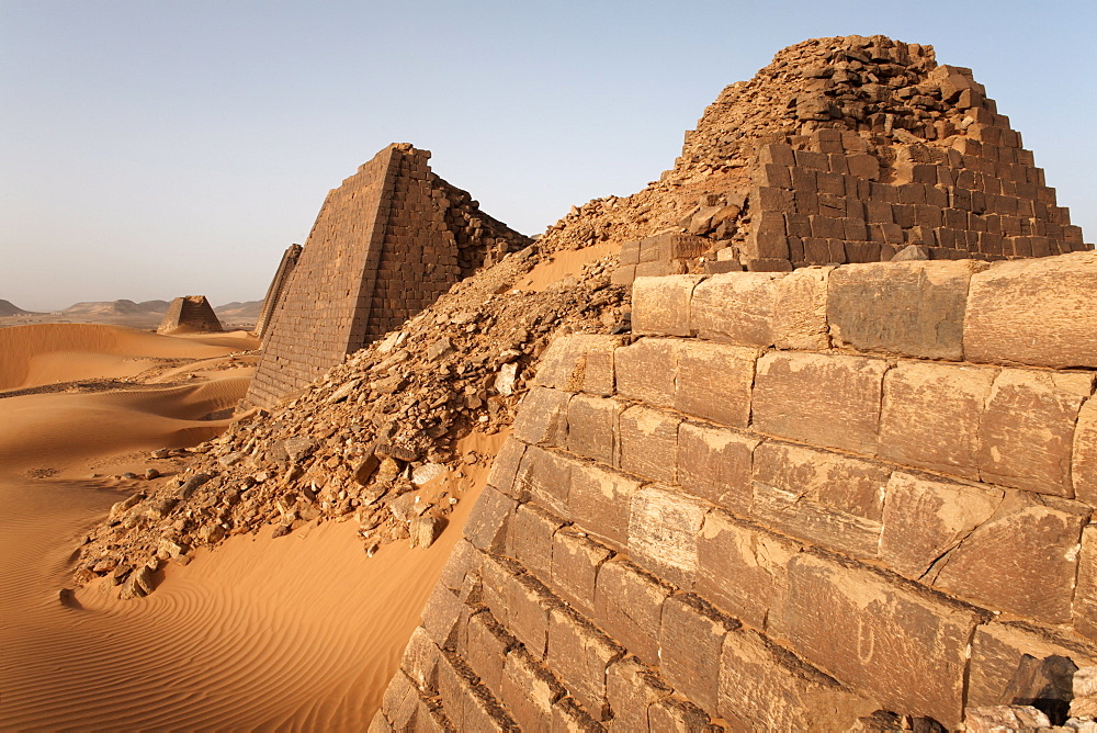 The pyramids of Meroe, Sudan's most popular tourist attraction, Bagrawiyah, Sudan, Africa