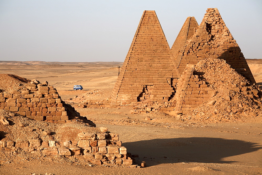 The pyramids at Jebel Barkal, used by Napatan Kings during the 3rd century BC, UNESCO World Heritage Site, Karima, Sudan, Africa