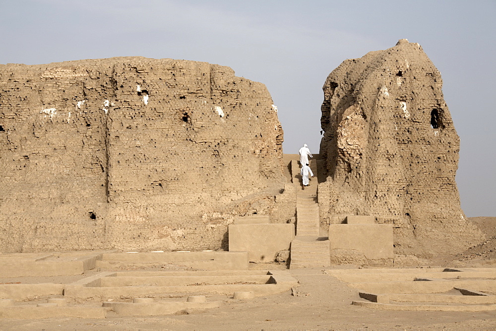 The 3,500 year-old mud-brick Western Deffufa, the seat of the first independent kingdom of Kush, Kerma, Sudan, Africa