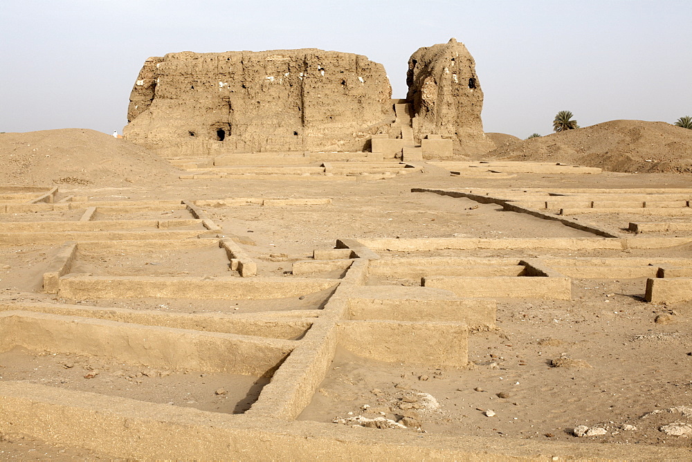 The 3,500 year-old mud-brick Western Deffufa, the seat of the first independent kingdom of Kush, Kerma, Sudan, Africa