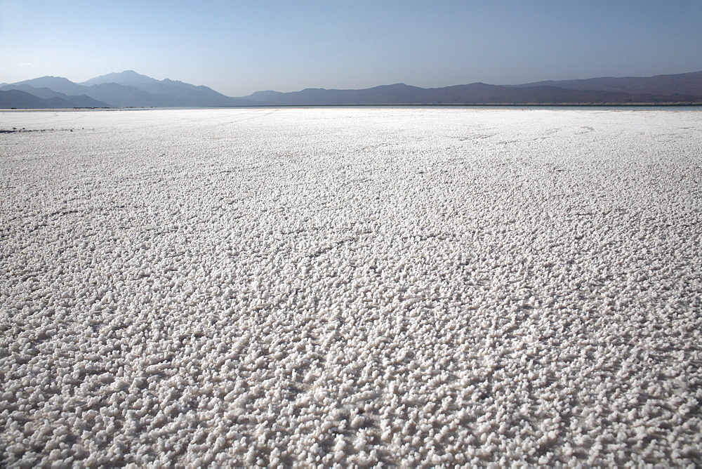 The lowest point on the African continent and the most saline body of water on earth, Lac Assal, Djibouti, Africa