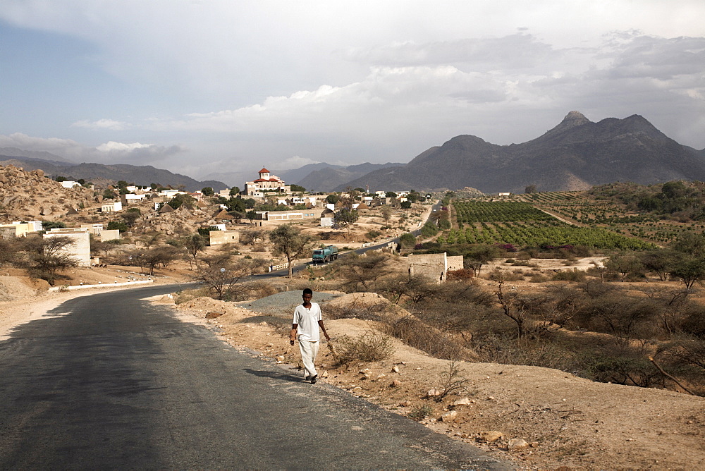 The landscape near the town of Agordat in western Eritrea, Africa