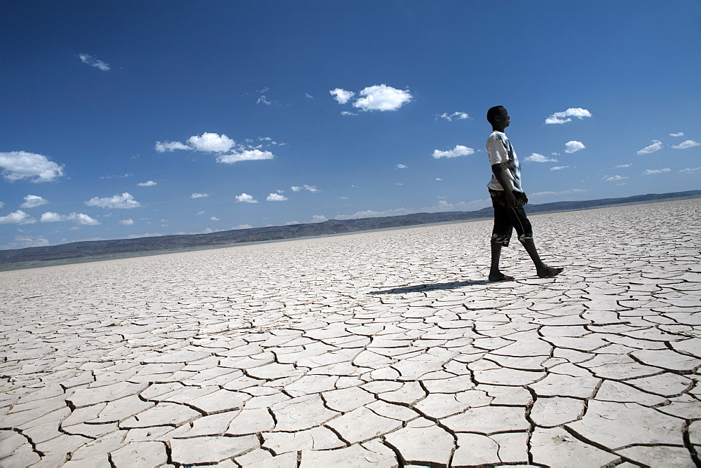 The flat expanse of the Grand Barra Depression, Djibouti, Africa