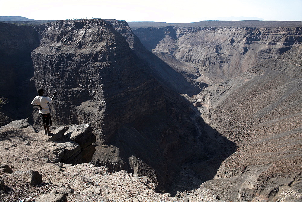 Overlooking the Afar Valley near the Bay of Ghoubbet, Djibouti, Africa