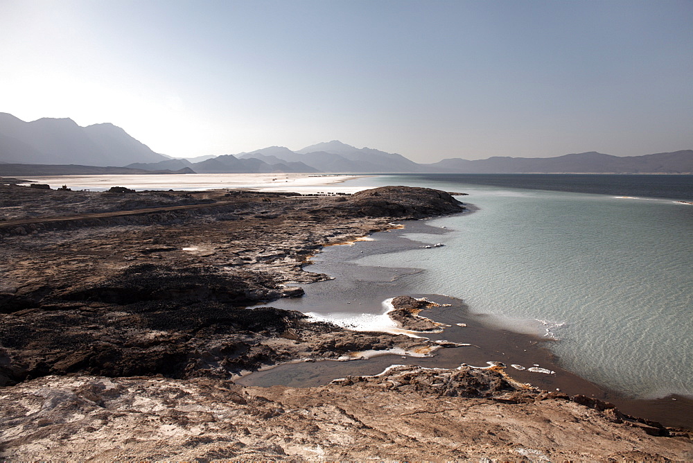 Lac Assal, the lowest point on the African continent and the most saline body of water on earth, Djibouti, Africa