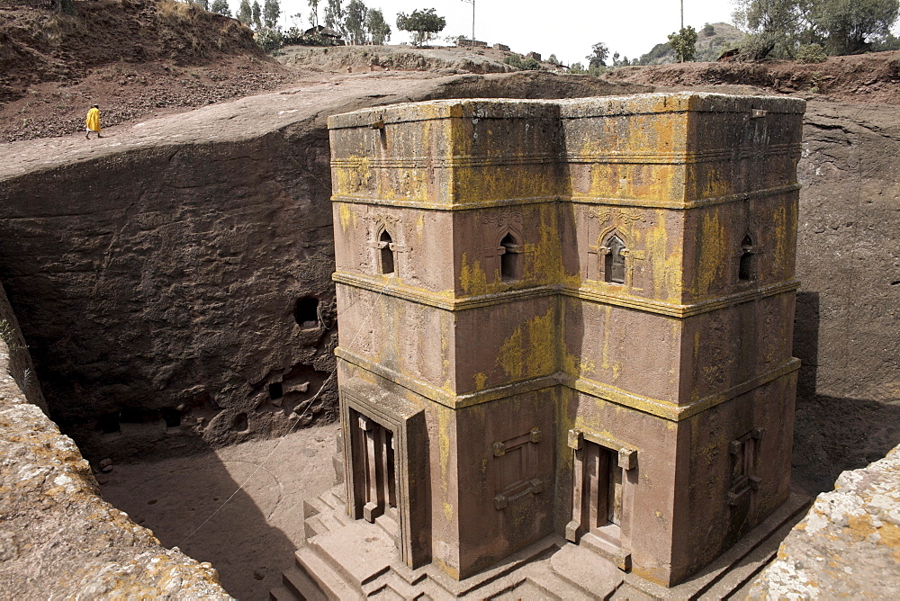 The rock-hewn church of Bet Giyorgis (St. George), in Lalibela, UNESCO World Heritage Site, Ethiopia, Africa