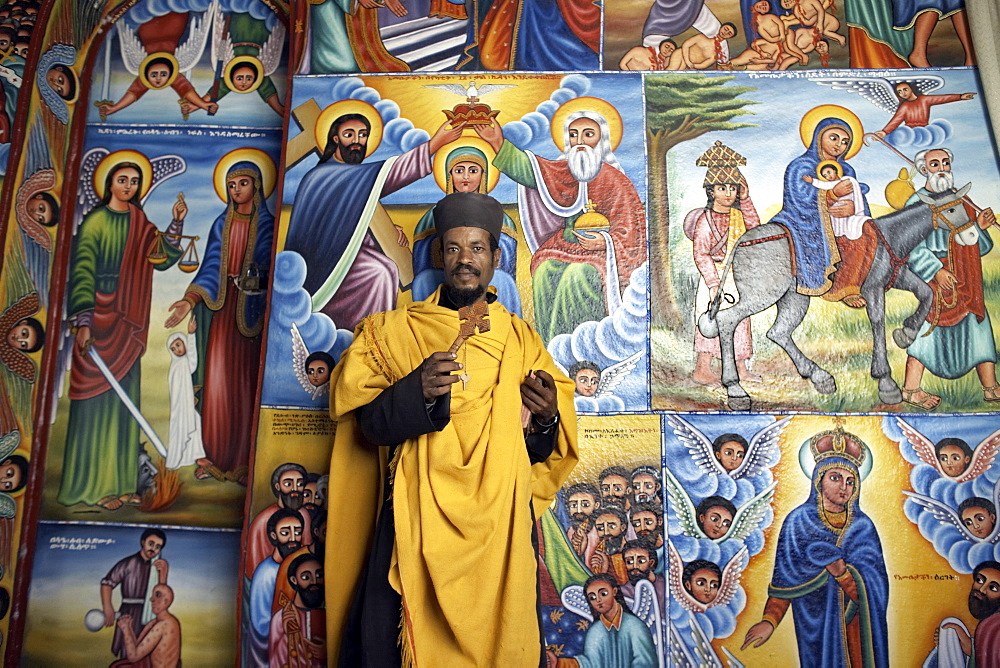 The monastery of Debre Maryam on one of the islands of Lake Tana, Ethiopia, Africa