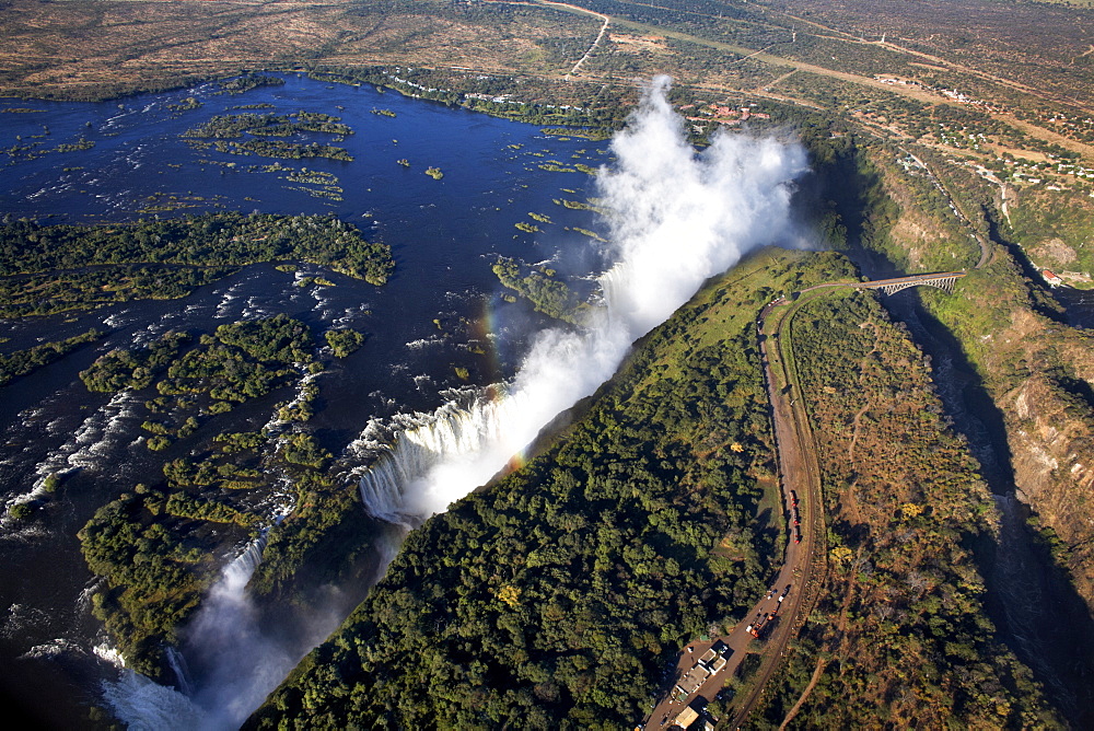 Victoria Falls, UNESCO World Heritage Site, on the border of Zambia and Zimbabwe, Africa