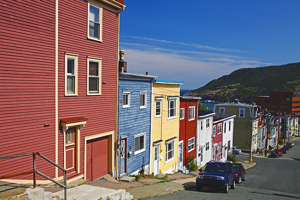 Colourful houses in St. John's City, Newfoundland, Canada, North America