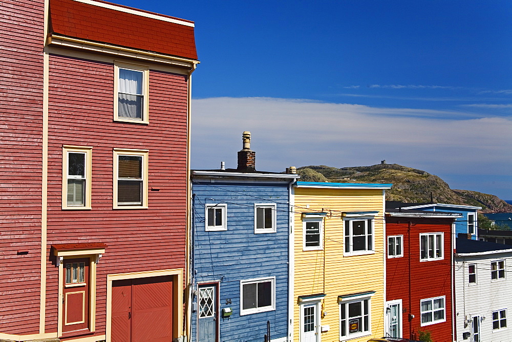 Colourful houses in St. John's City, Newfoundland, Canada, North America